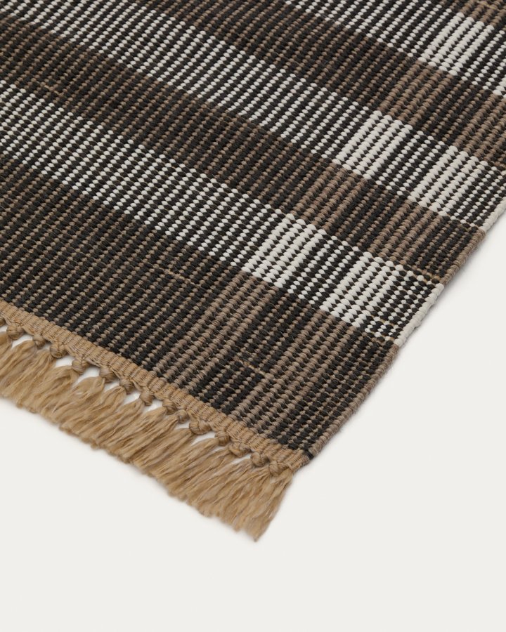  KAVE HOME Tppe Barani i syntetiske fibre brun og sort 60 x 90 cm