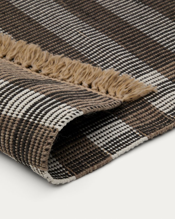  KAVE HOME Tppe Barani i syntetiske fibre brun og sort 60 x 90 cm