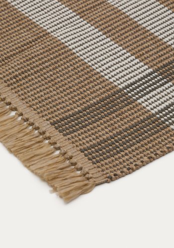  KAVE HOME Tppe Barani i syntetiske fibre brun og beige 60 x 90 cm