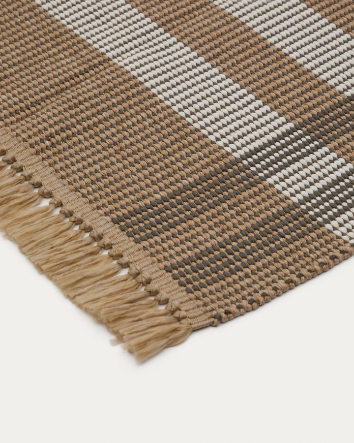  KAVE HOME Tppe Barani i syntetiske fibre brun og beige 60 x 90 cm