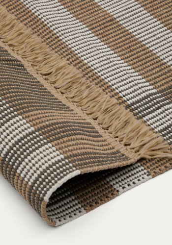  KAVE HOME Tppe Barani i syntetiske fibre brun og beige 60 x 90 cm