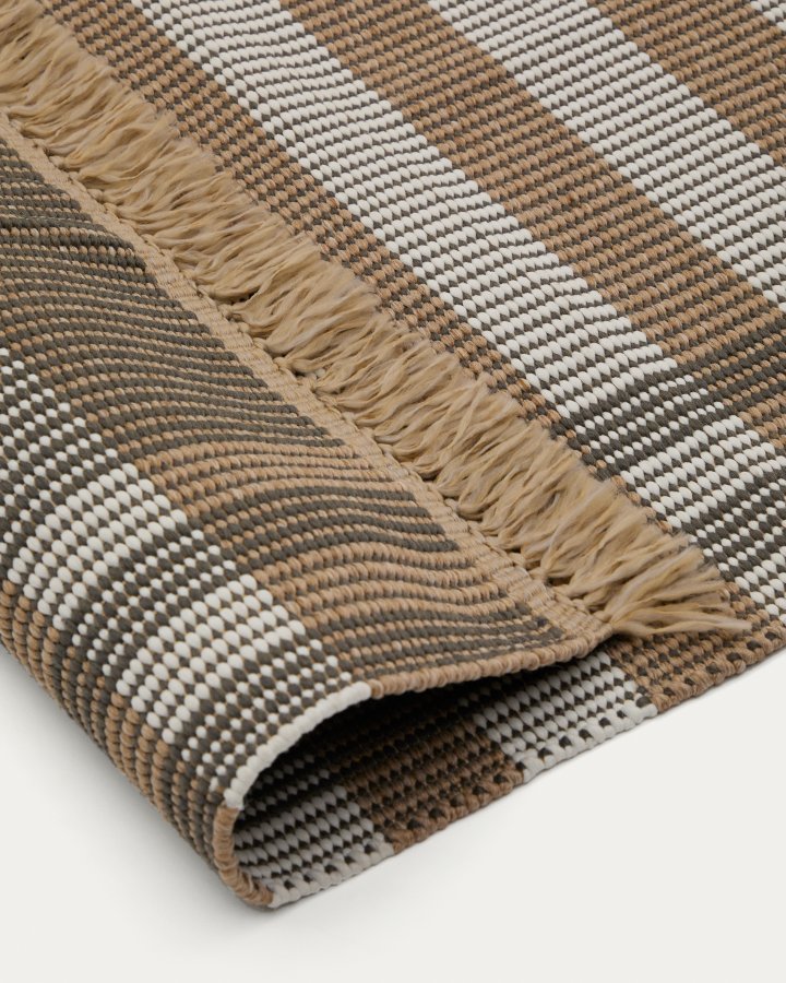  KAVE HOME Tppe Barani i syntetiske fibre brun og beige 60 x 90 cm
