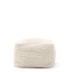 KAVE HOME Mascarell puf, bomuld og polyester i hvid, 60 x 60 cm