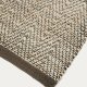 KAVE HOME Arpe beige jute jacquard tppe 70 x 140cm