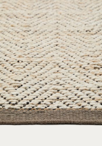 KAVE HOME Arpe beige jute jacquard tppe 70 x 140cm
