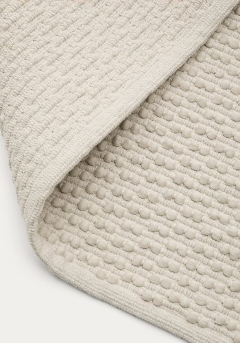 KAVE HOME Mascarell hvidt tppe af bomuld og polyester 160 x 230 cm