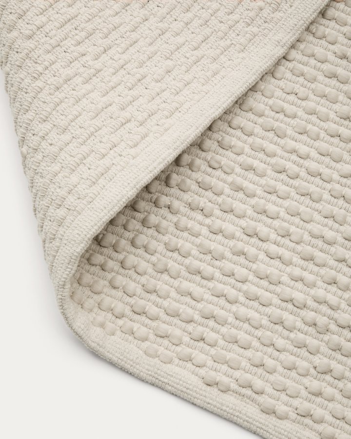 KAVE HOME Mascarell hvidt tppe af bomuld og polyester 160 x 230 cm