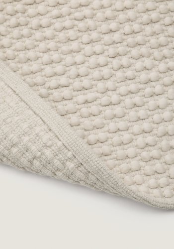 KAVE HOME Mascarell hvidt tppe af bomuld og polyester 70 x 140 cm