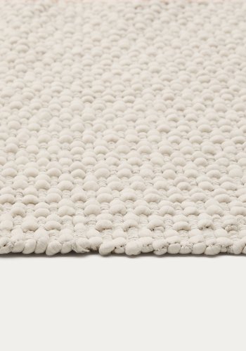 KAVE HOME Mascarell hvidt tppe af bomuld og polyester 70 x 140 cm