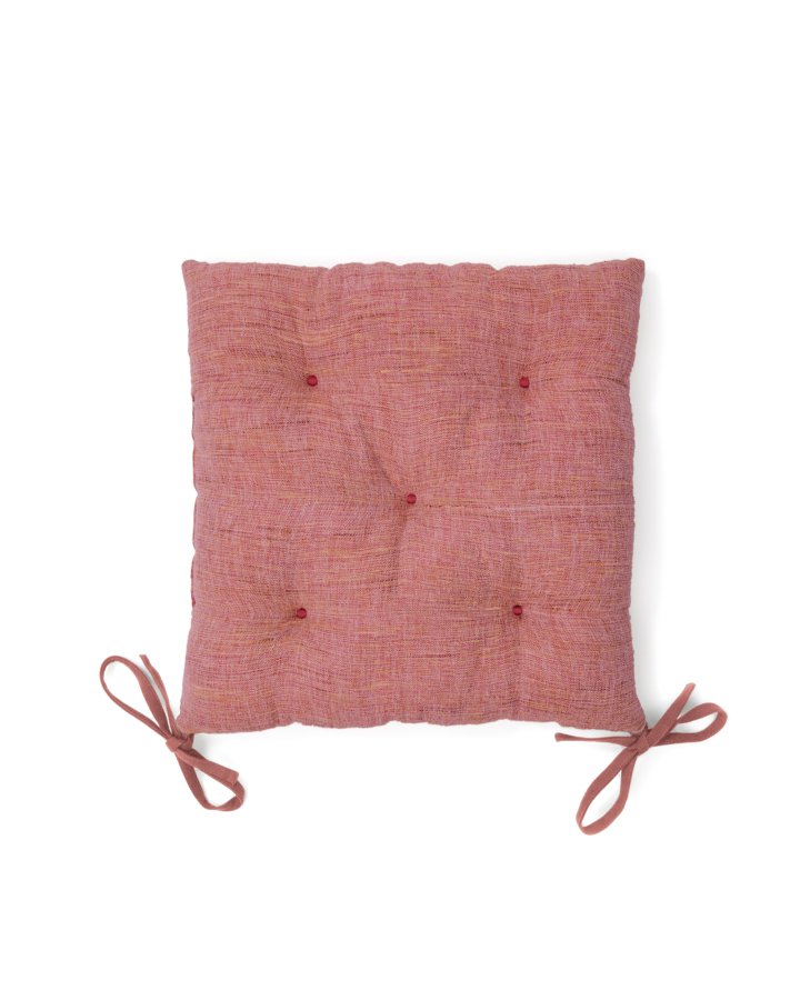 KAVE HOME Aren stolehynde, kvadratisk - pink stof (45x45)