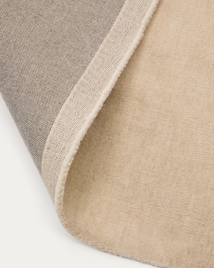 KAVE HOME Empuries tppe i hvid polyester, 200 x 300 cm