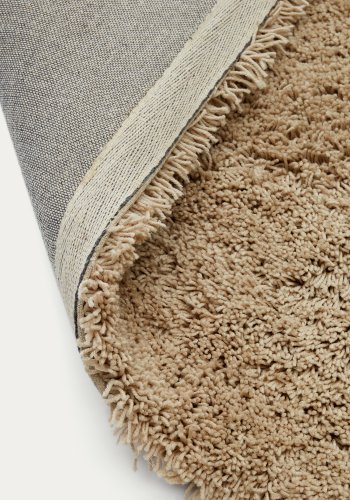 KAVE HOME Neade tppe, bomuld og polyester i beige, 200 x 300 cm