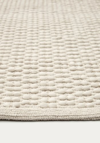 KAVE HOME Mascarell tppe, bomuld og polyester i hvid, 200 x 300 cm