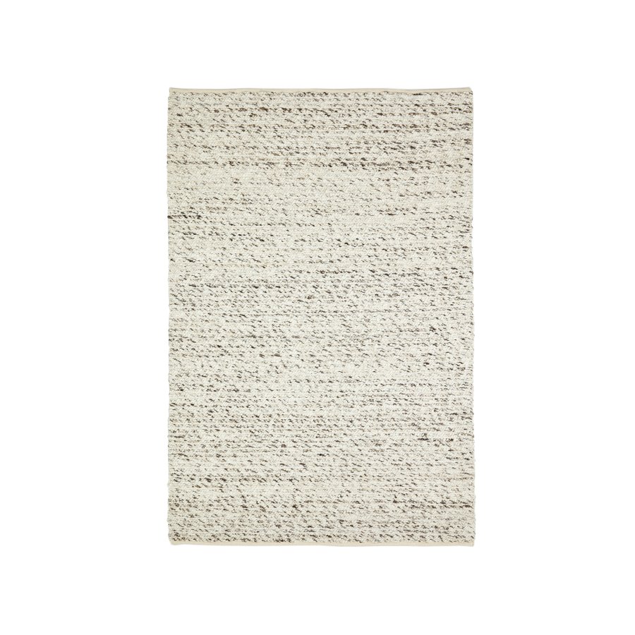 KAVE HOME Manilva tppe i uld og brunt bomuld, 200 x 300 cm