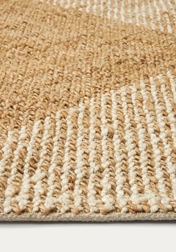 KAVE HOME Maelan ternet tppe i jute og bomuld 160 x 230 cm