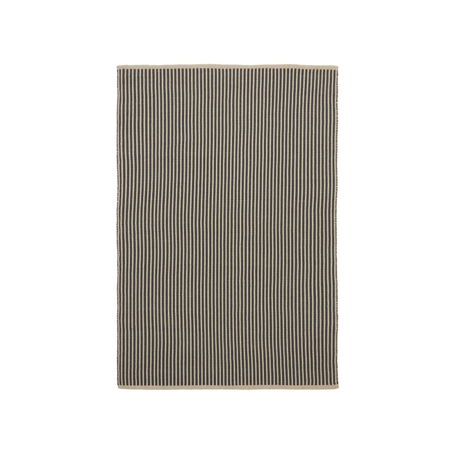 KAVE HOME Satanca beige og sortstribet tppe lavet af syntetiske fibre 160 x 230 cm
