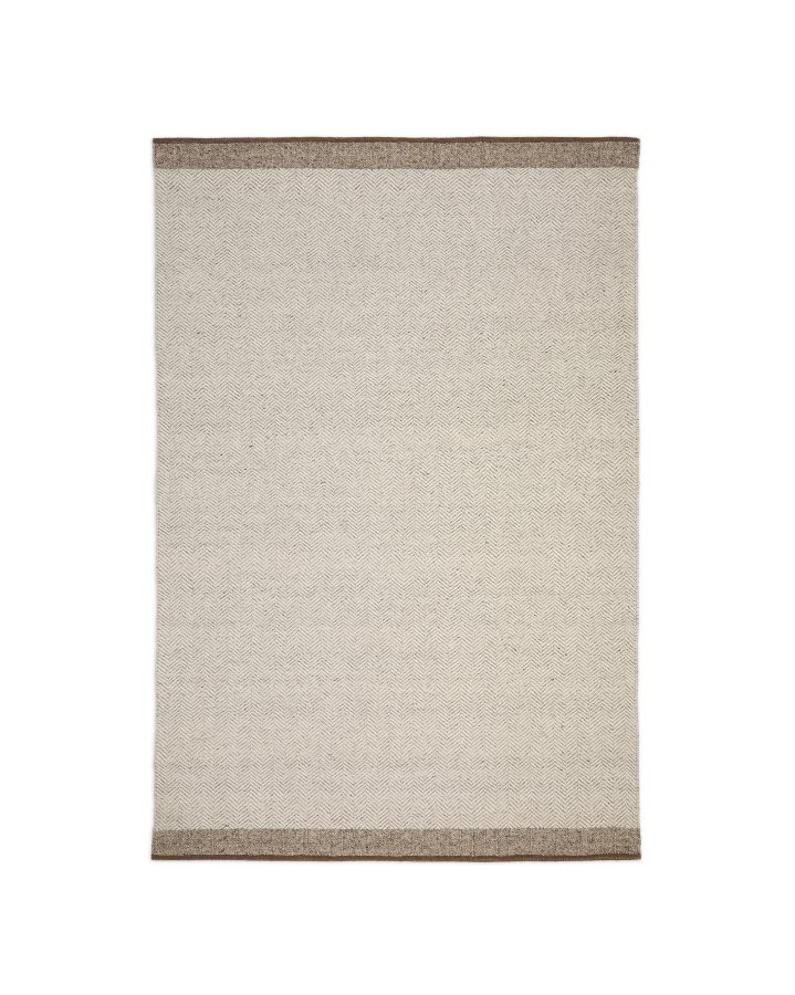 KAVE HOME Nifelia jacquardtppe i beige uld, 160 x 230 cm