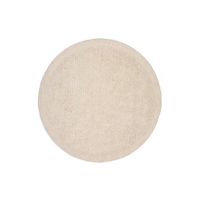 KAVE HOME Marely rundt, hvidt, uldtppe, 200 cm