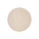 KAVE HOME Marely rundt, hvidt, uldtppe, 200 cm