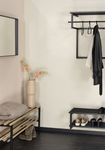 SPINDER DESIGN Rizzoli/Marco Black Edition hattehylde, m. 10 knager og 1 bjlestang - sort stl