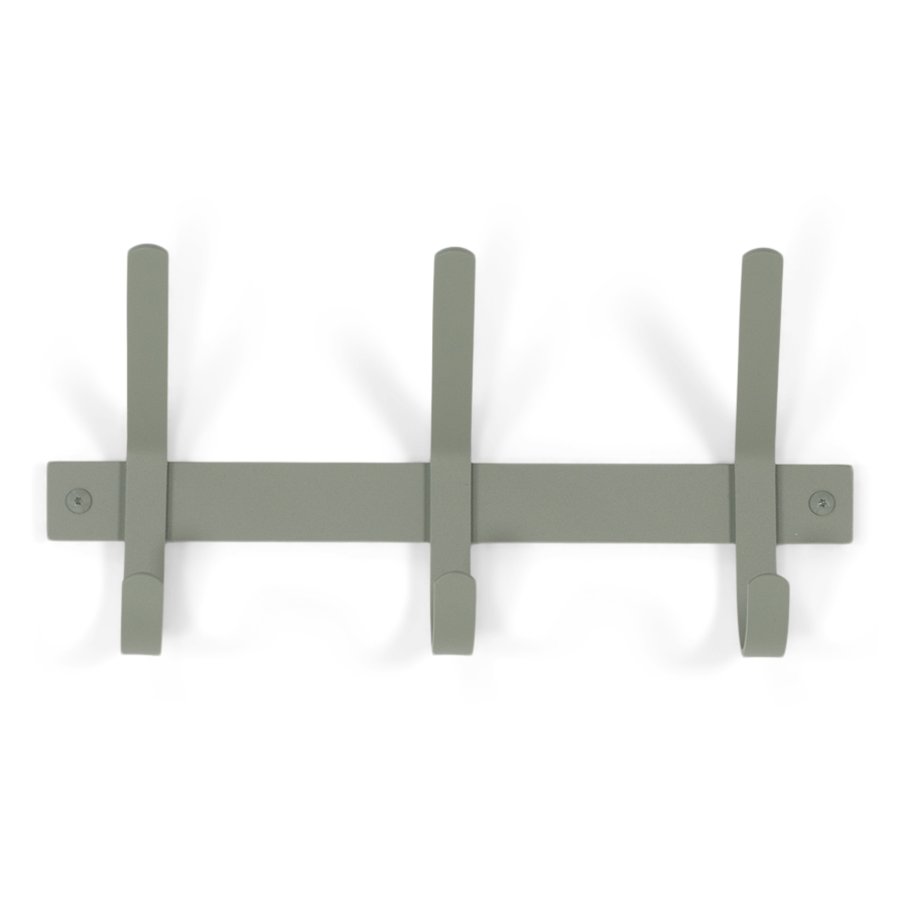 SPINDER DESIGN Dexter 3 knagerkke, m. 3 knager - stvet grn stl