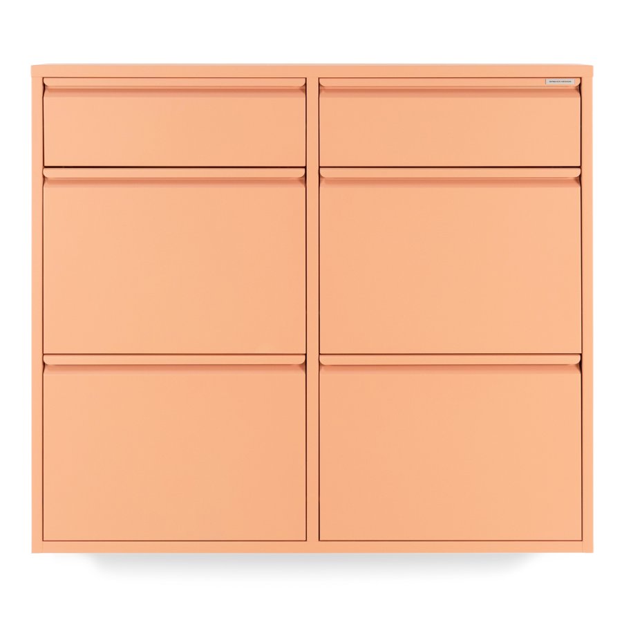 SPINDER DESIGN BILLY 6 skoskab, m. 6 lger - clay terra stl