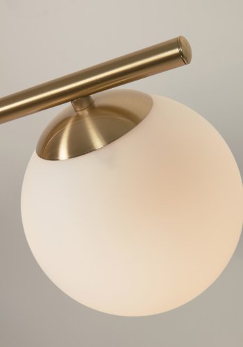 KAVE HOME Mahala loftlampe - hvid matteret glas og messing stl