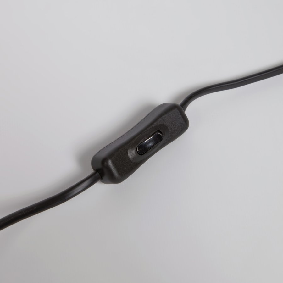 KAVE HOME Seina bordlampe, rund - hvid matteret glas og sort stl (15)