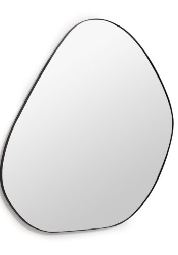 KAVE HOME Anera vgspejl, organisk - spejlglas og sort jern (84x108,5)