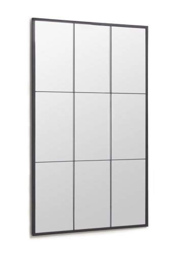 KAVE HOME Ulrica gulvspejl, rektangulr - spejlglas og sort stl (100x160)