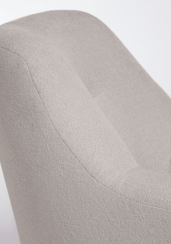 KAVE HOME Candela lnestol - gr fleece og natur bgetr