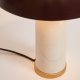 KAVE HOME Zorione bordlampe - hvid marmor og brun metal