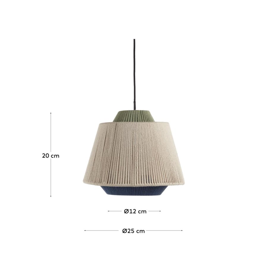 KAVE HOME Yuvia loftlampe - multifarvet jute