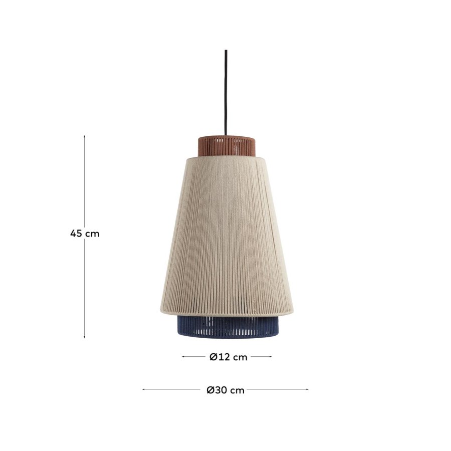 KAVE HOME Yuvia loftlampe - multifarvet jute