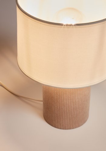KAVE HOME Bianella bordlampe til brn - stof og beige fljl (H:29)