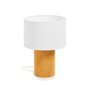 KAVE HOME Bianella bordlampe til brn - stof og sennepsgul fljl (H:29)