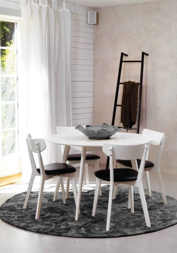 ROWICO Yumi spisebord - hvidt egetr, rundt (115)