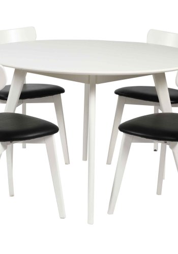 ROWICO Yumi spisebord - hvidt egetr, rundt (115)