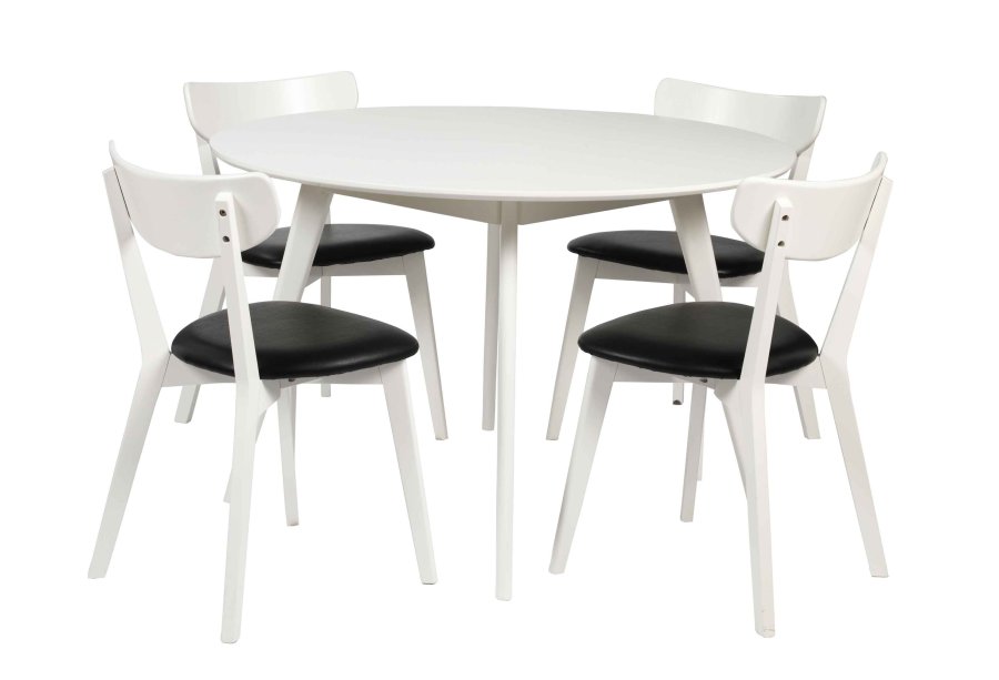 ROWICO Yumi spisebord - hvidt egetr, rundt (115)