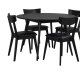 ROWICO Yumi spisebord - sort asketr, rundt (115)