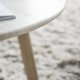 ROWICO Taransay sofabord, rund - beige travertin og hvidvasket eg (90)