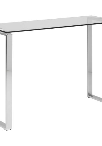ACT NORDIC Katrine konsolbord - klar glas og krom metal (110x40) 