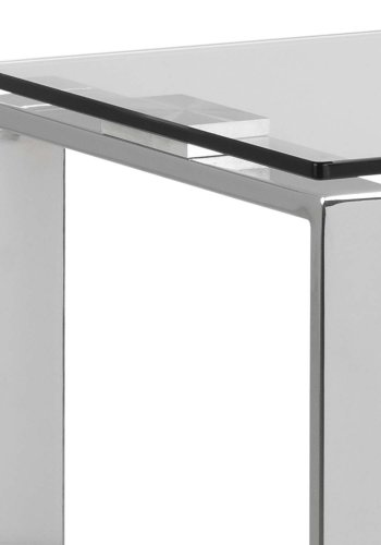 ACT NORDIC Katrine konsolbord - klar glas og krom metal (110x40) 