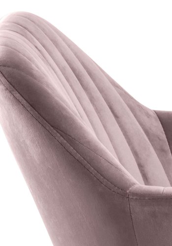 ACT NORDIC Emilia lnestol, m. armln - rosa polyester og natur eg