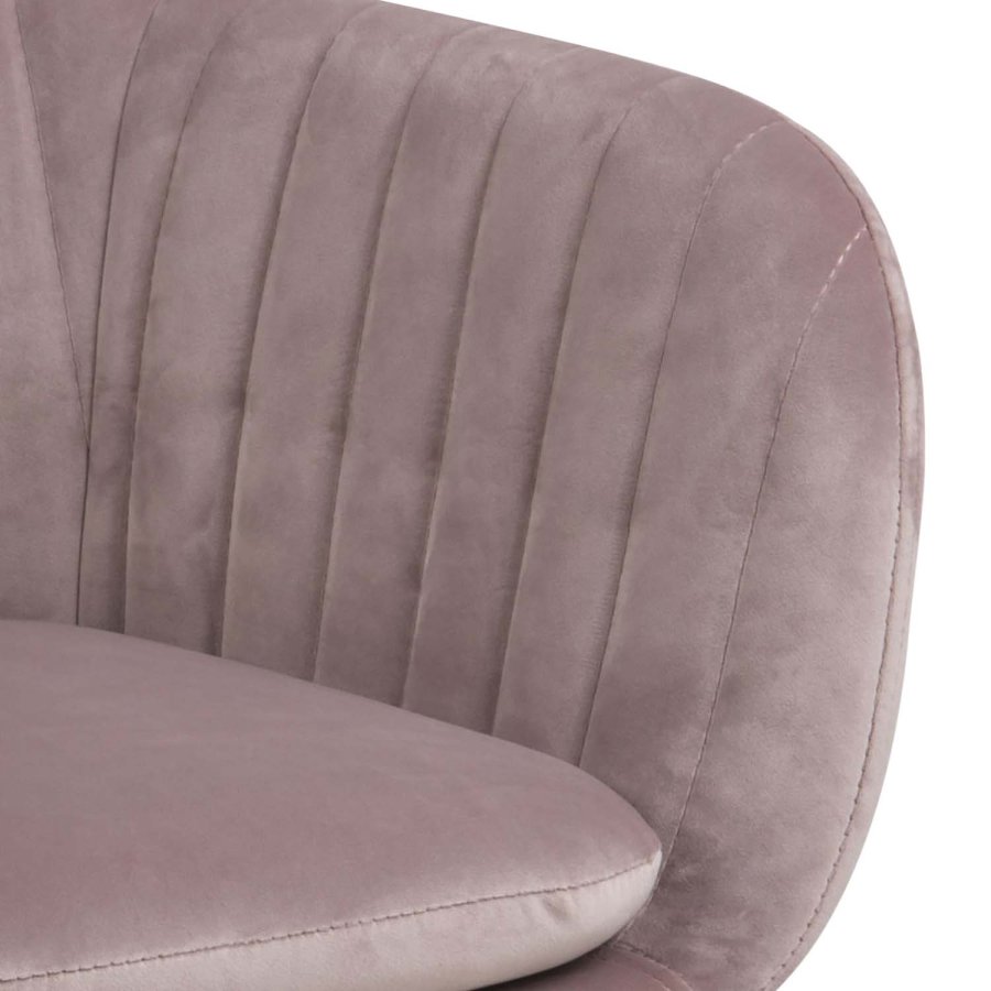 ACT NORDIC Emilia lnestol, m. armln - rosa polyester og natur eg