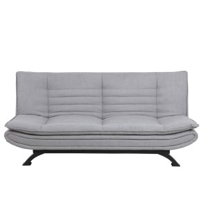 ACT NORDIC Faith sovesofa - lysegr polyester og sort metal