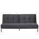 ACT NORDIC Perugia sovesofa - mrkegr polyester og sort metal  