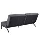 ACT NORDIC Perugia sovesofa - mrkegr polyester og sort metal  