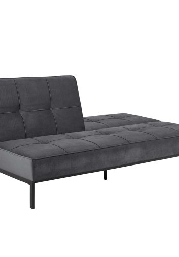 ACT NORDIC Perugia sovesofa - mrkegr polyester og sort metal  