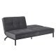 ACT NORDIC Perugia sovesofa - mrkegr polyester og sort metal  
